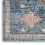 Nourison Concerto Moroccan Blue 2'2" x 10' Area -Rug, Easy -Cleaning, Non Shedding, Bed Room, Living Room, Dining Room, Kitchen (2x10)