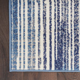 Nourison Grafix Abstract Blue Grey 5'3" x 7'3" Area -Rug, Easy -Cleaning, Non Shedding, Bed Room, Living Room, Dining Room, Kitchen (5x7)