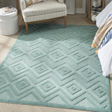 Nourison Versatile 4' x 6' Area Rug with Aqua and Teal Finish 099446043504