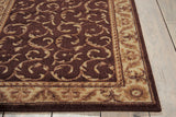 Nourison Somerset Floral Brown 2' x 2'9" Area -Rug, Easy -Cleaning, Non Shedding, Bed Room, Living Room, Dining Room, Kitchen (2x3)