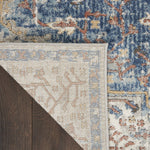 Nourison Concerto Persian Blue/Grey 3'9" x 5'9" Area -Rug, Easy -Cleaning, Non Shedding, Bed Room, Living Room, Dining Room, Kitchen (4x6)