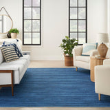 Nourison Washables Abstract Blue 5'2" x 7' Area Rug, Easy Clean, Non Shedding, Bed Room, Living Room, Dining Room, Kitchen (5x7)