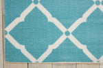 Nourison Home & Garden Aqua Rectangle Area Rug, 4-Feet 4-Inches by 6-Feet 3-Inches (4'4" x 6'3")