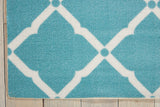 Nourison Home & Garden Aqua Rectangle Area Rug, 4-Feet 4-Inches by 6-Feet 3-Inches (4'4" x 6'3")