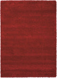 Nourison Amore Shag Red 3'11" x 5'11" Area-Rug, Easy-Cleaning, Non Shedding, Bed Room, Living Room, Dining Room, Kitchen (4x6)