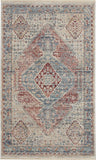 Nourison Enchanting Home Farmhouse & Country Blue/Grey 3' x 5' Area -Rug, Easy -Cleaning, Non Shedding, Bed Room, Living Room, Dining Room, Kitchen (3x5)