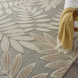 Nourison Aloha Indoor/Outdoor Natural 9'6" x 13' Area Rug, Easy Cleaning, Non Shedding, Bed Room, Living Room, Dining Room, Backyard, Deck, Patio (10x13)