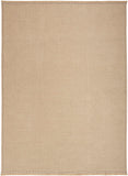 Nourison Washable Jute Solid Natural 3'11" x 5'11" Area Rug, Easy Clean, Non Shedding, Bed Room, Living Room, Dining Room, Kitchen (4x6)