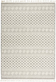 Nourison Elwood Ivory/Grey 4' x 6'2" Area Rug, Modern, Moroccan, Easy Clean, Non Shedding, Bed Room, Living Room, Dining Room, Kitchen, (4' x 6')