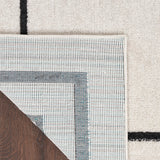 Nourison Essentials 3' x 5' Ivory/Black Contemporary Indoor/Outdoor Rug