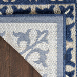 Nourison Aloha Indoor/Outdoor Blue 3'6" x 5'6" Area Rug, Easy Cleaning, Non Shedding, Bed Room, Living Room, Dining Room, Kitchen (4x6)
