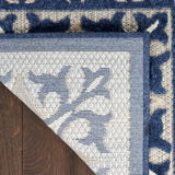 Nourison Aloha Indoor/Outdoor Blue 3'6" x 5'6" Area Rug, Easy Cleaning, Non Shedding, Bed Room, Living Room, Dining Room, Kitchen (4x6)