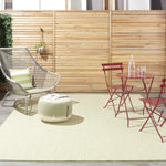 Nourison Courtyard Indoor/Outdoor Ivory Green 7' x 10' Area Rug, Geometric, Easy Cleaning, Non Shedding, Bed Room, Living Room, Dining Room, Deck, Patio, Backyard (7x10)