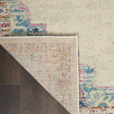 Nourison Passion Transitional Grey/Multi 2'2" x 7'6" Area -rug, Easy -cleaning, Non Shedding, Bed Room, Living Room, Dining Room, Kitchen (2x8)