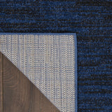 Nourison Essentials Indoor/Outdoor Midnight Blue 5' x 7' Area Rug, Easy Cleaning, Non Shedding, Bed Room, Living Room, Dining Room, Backyard, Deck, Patio (5x7)