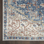 Nourison Concerto Persian Blue/Grey 3'9" x 5'9" Area -Rug, Easy -Cleaning, Non Shedding, Bed Room, Living Room, Dining Room, Kitchen (4x6)