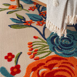 Nourison Aloha Indoor/Outdoor Modern Multicolor 5'3" x 7'5" Area Rug, Easy Cleaning, Non Shedding, Bed Room, Living Room, Dining Room, Kitchen (5x7)