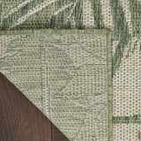 Nourison Garden Oasis Indoor/Outdoor Green Ivory 6' x 9' Area Rug, Easy Cleaning, Non Shedding, Bed Room, Living Room, Dining Room, Backyard, Deck, Patio (6x9)