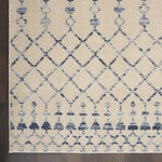 Nourison Royal Moroccan Farmhouse Beige Blue 2'2" x 7'6" Area Rug, Easy Cleaning, Non Shedding, Bed Room, Living Room, Dining Room, Kitchen (2x8)