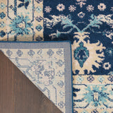 Nourison Tranquil Traditional Navy/Ivory 5'3" x 7'3" Area Rug, Easy Cleaning, Non Shedding, Bed Room, Living Room, Dining Room, Kitchen (5x7)