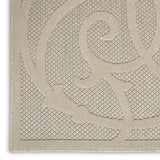 Nourison Palamos Indoor/Outdoor Cream 6' x 9' Area Rug, Easy Cleaning, Non Shedding, Bed Room, Living Room, Dining Room, Backyard, Deck, Patio (6x9)