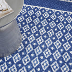 Nourison Whimsicle Geometric Navy 6' x 9' Area Rug, Easy Cleaning, Non Shedding, Bed Room, Living Room, Dining Room, Kitchen (6x9)