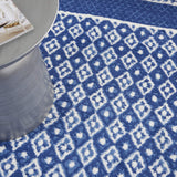 Nourison Whimsicle Geometric Navy 6' x 9' Area Rug, Easy Cleaning, Non Shedding, Bed Room, Living Room, Dining Room, Kitchen (6x9)