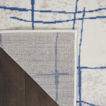 Nourison Whimsicle Ivory Blue 2' x 6' Area Rug, Contemporary, Artistic, Easy Cleaning, Non Shedding, Bed Room, Living Room, Dining Room, Kitchen, (6' Runner)