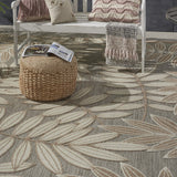 Nourison Aloha Indoor/Outdoor Natural 9'6" x 13' Area Rug, Easy Cleaning, Non Shedding, Bed Room, Living Room, Dining Room, Backyard, Deck, Patio (10x13)