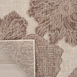 Nourison Garden Oasis Indoor/Outdoor Natural 4' x 6' Area Rug, Easy Cleaning, Non Shedding, Bed Room, Living Room, Dining Room, Backyard, Deck, Patio (4x6)