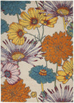 Nourison Allur Ivory Multicolor 4' x 6' Area Rug, Modern, Floral, Bed Room, Living Room, Dining Room, Kitchen, Easy Cleaning, Non Shedding (4x6)