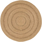 Nourison Natural Seagrass Indoor/Outdoor Natural 3' x Round Area Rug, Easy Cleaning, Non Shedding, Bed Room, Living Room, Dining Room, Backyard, Deck, Patio (3 Round)