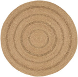 Nourison Natural Seagrass Indoor/Outdoor Natural 3' x Round Area Rug, Easy Cleaning, Non Shedding, Bed Room, Living Room, Dining Room, Backyard, Deck, Patio (3 Round)