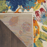 Nourison Allur Modern Floral Ivory Multicolor 2'3" x 7'6" Area -Rug, Easy -Cleaning, Non Shedding, Bed Room, Living Room, Dining Room, Kitchen (2x8)" }