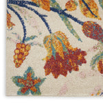 Nourison Allur Modern Ivory Multicolor 2'3" x 7'6" Area Rug, Easy Clean, Non Shedding, Bed Room, Living Room, Dining Room, Kitchen (2x8)