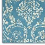 Nourison Jubilant Victorian Blue 4' x 6' Area--Rug, Easy--Cleaning, Non Shedding, Bed Room, Living Room, Dining Room, Kitchen (4x6)