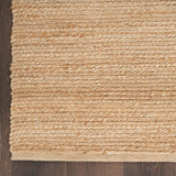 Nourison Natural Jute Solid Natural 4' x Square Area -rug, Easy -cleaning, Non Shedding, Bed Room, Living Room, Dining Room, Kitchen (4 Square)