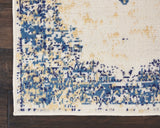 Nourison Grafix White 2'3'' x 7'6'' Traditional Area-Rug, Modern, Easy-Cleaning, Non Shedding, Bed Room, Living Room, Dining Room, Kitchen, (8' Runner)