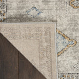 Nourison Concerto Moroccan Ivory/Grey/Blue 3' x 5' Area -Rug, Easy -Cleaning, Non Shedding, Bed Room, Living Room, Dining Room, Kitchen (3x5)