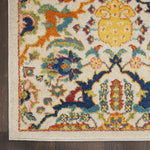 Nourison Allur Traditional Ivory Multicolor 2'3" x 7'6" Area -rug, Easy -cleaning, Non Shedding, Bed Room, Living Room, Dining Room, Kitchen (2x8)
