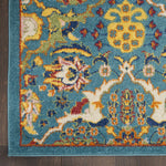Nourison Allur Traditional Turquoise Ivory 5'3" x 7'3" Area -Rug, Easy -Cleaning, Non Shedding, Bed Room, Living Room, Dining Room, Kitchen (5x7)