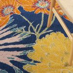 Nourison Allur Navy Multicolor 4' x 6' Area Rug, Modern, Floral, Bed Room, Living Room, Dining Room, Kitchen, Easy Cleaning, Non Shedding