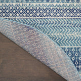 Nourison Passion Bohemian Navy Blue 4' x Round Area -Rug, Easy -Cleaning, Non Shedding, Bed Room, Living Room, Dining Room, Kitchen (4 Round)