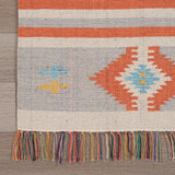 Nourison Baja Tribal Ivory/Grey 5' x 7' Area Rug, Easy Cleaning, Non Shedding, Bed Room, Living Room, Dining Room, Kitchen (5x7)