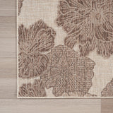 Nourison Garden Oasis Indoor/Outdoor Natural 4' x 6' Area Rug, Easy Cleaning, Non Shedding, Bed Room, Living Room, Dining Room, Backyard, Deck, Patio (4x6)