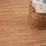 Nourison Essentials Indoor/Outdoor Rust 5' x Square Area Rug, Easy Cleaning, Non Shedding, Bed Room, Living Room, Dining Room, Backyard, Deck, Patio (5 Square)