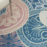 Nourison Jubilant Floral Blue 5'3" x 7'3" Area -Rug, Easy -Cleaning, Non Shedding, Bed Room, Living Room, Dining Room, Kitchen (5x7)