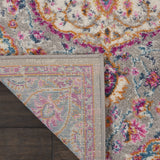 Nourison Passion Grey/Multi 2'2" x 10' Area -Rug, Farmhouse, Transitional, Bed Room, Living Room, Dining Room, Kitchen, Easy -Cleaning, Non Shedding, (10' Runner)