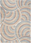 Nourison Astra Machine Washable Ivory Multicolor 6' x 9' Area Rug Easy Clean, Non Shedding, Bed Room, Living Room, Dining Room, Kitchen (6' x 9')