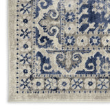 Nourison Cyrus Bohemian Ivory Blue 2'2" x 7'6" Area -Rug, Easy -Cleaning, Non Shedding, Bed Room, Living Room, Dining Room, Kitchen (2x8)